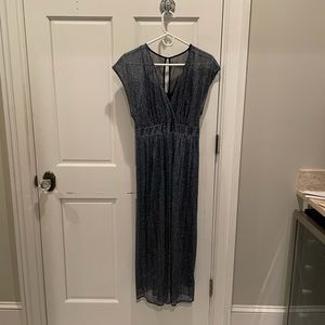 Anthropologie Beautiful Metallic Midi Dress